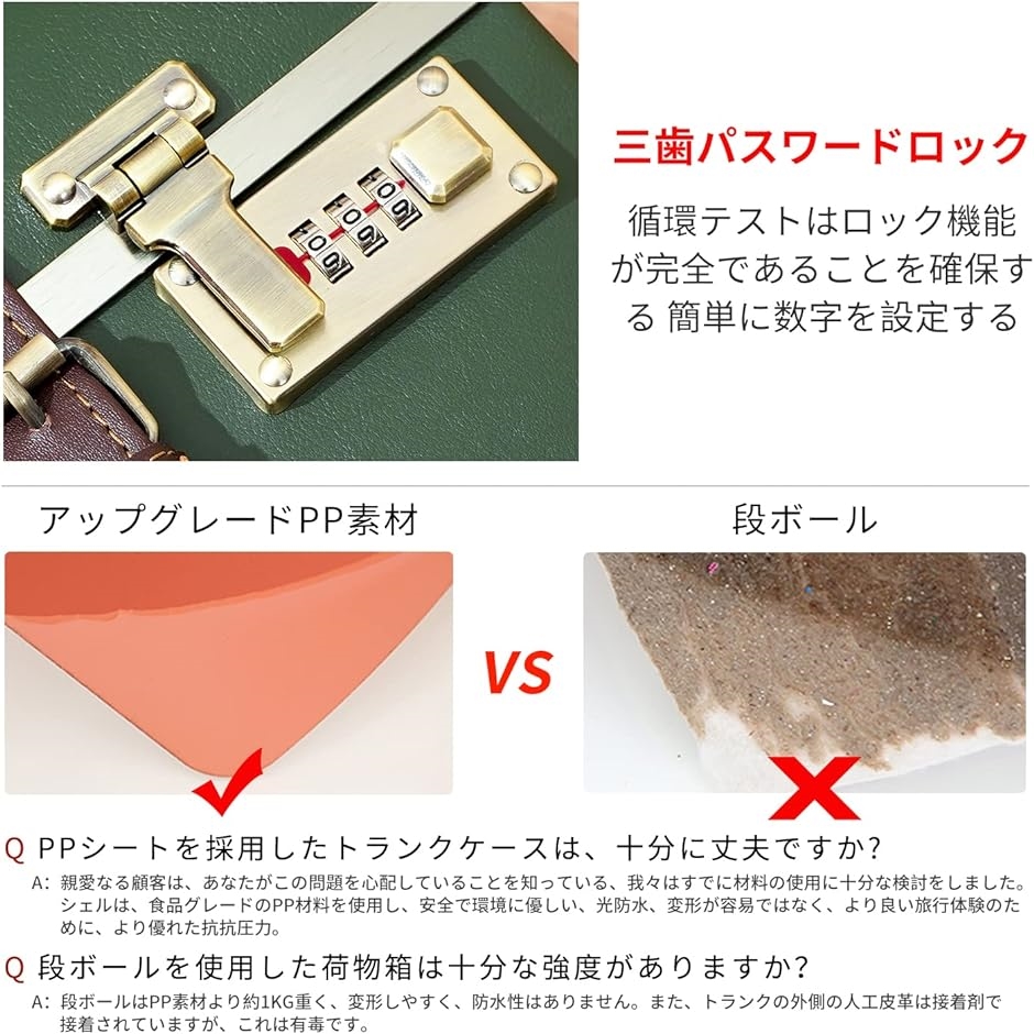 トランクケース キャリーバッグ 革 おしゃれ かわいい 軽量 静音四輪 L