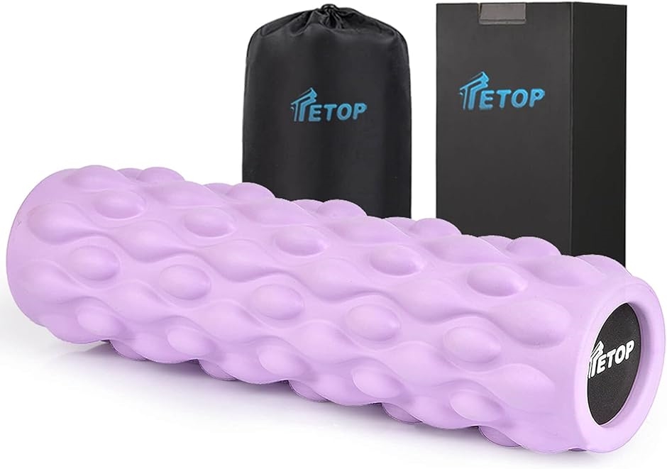 フォームローラー 500KG耐荷重 ストレッチローラー マッサージ ヨガポール 軽い( パープル,  45x12.5x12.5CM) | ブランド登録なし