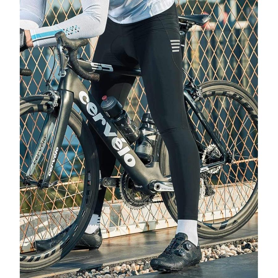 メンズ サイクルパンツ サイクルタイツ 4Dパッド付き ロードバイク レーサーパンツ サイクルウエア( ブラック,  Medium)｜horikku｜06
