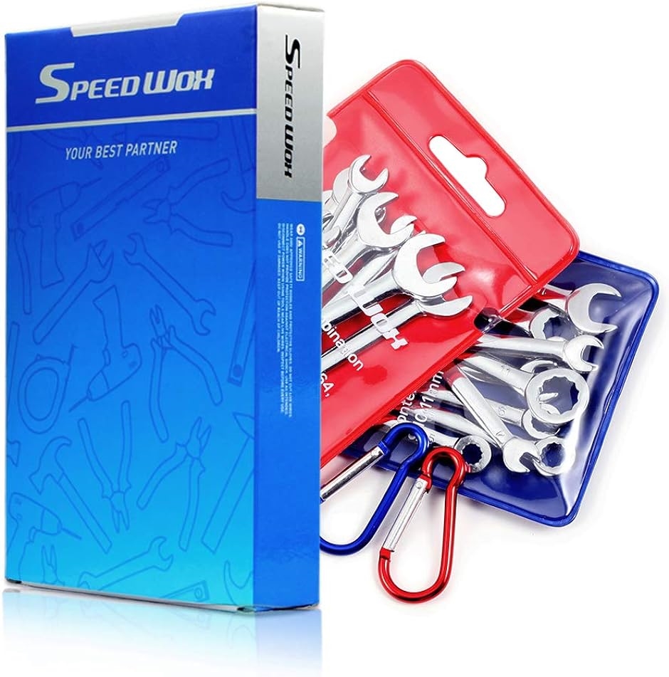 ばなな 2点セット ミニスパナセット メートル製 インチ製 コンビレンチ 10本組 2パック