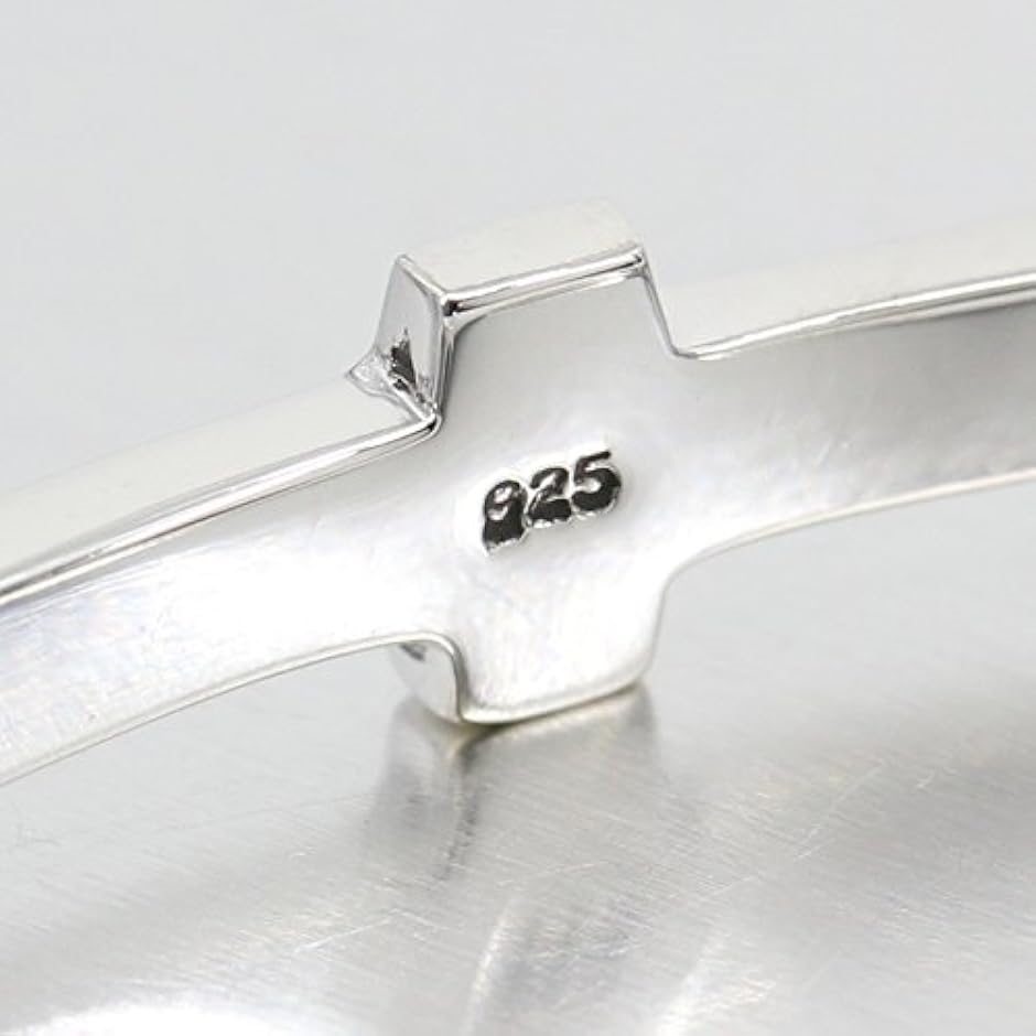 シルバー 925 バングル シンプル クロス プレーン ブレスレット 十字 