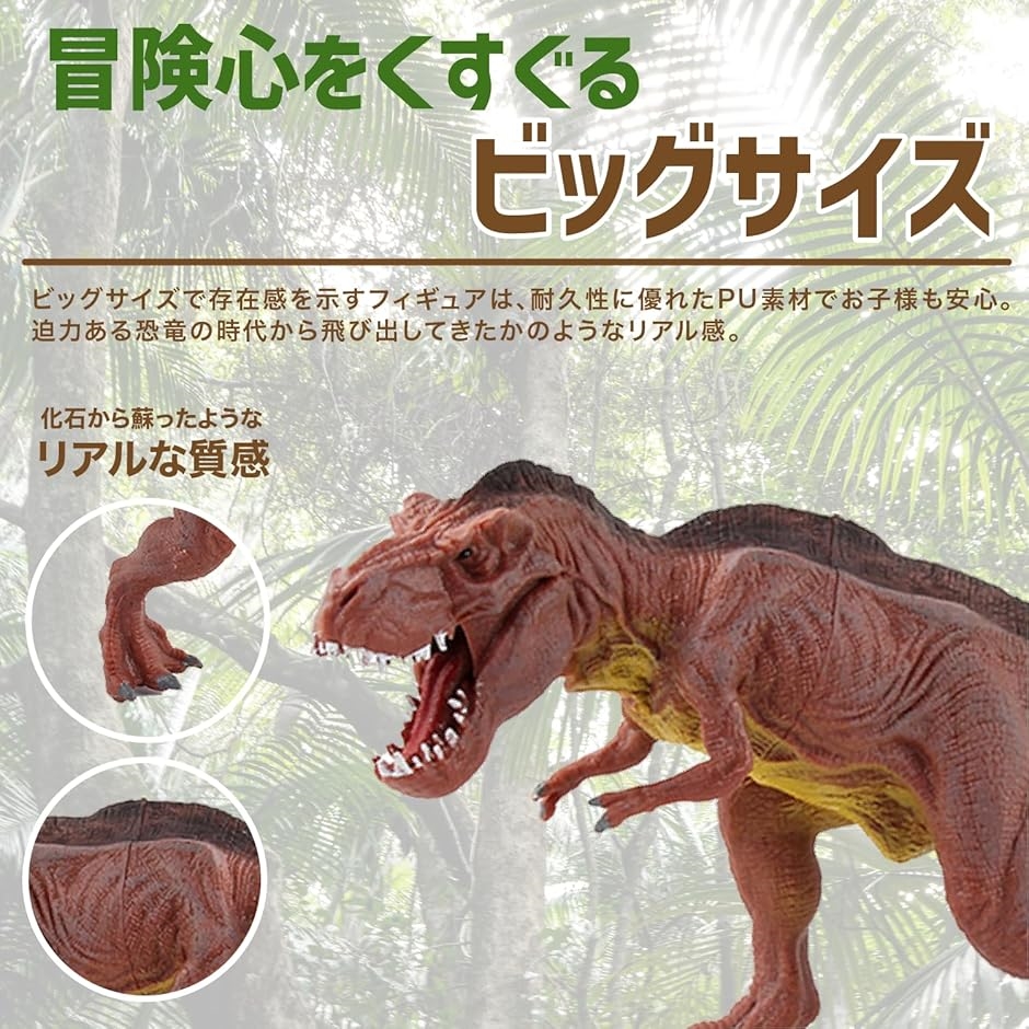 恐竜 フィギュア 模型 リアル 大迫力 特大 PVC製(ティラノサウルスA