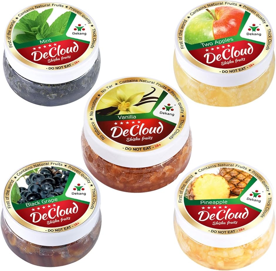 �V�[�V�� �t���[�o�[ DeCloud Shisha Friut Hookah Mix Flavors Set �� (50gx5PCS-C)
