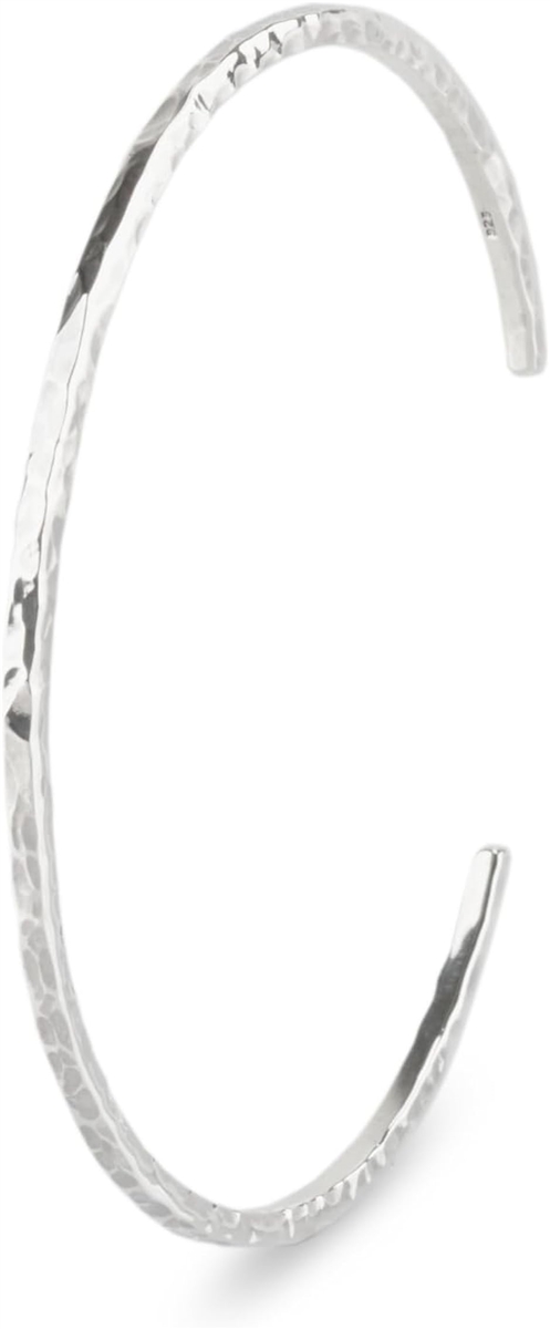 スターリング シルバー 925 ブレスレット 槌目 バングル メンズ 調節可