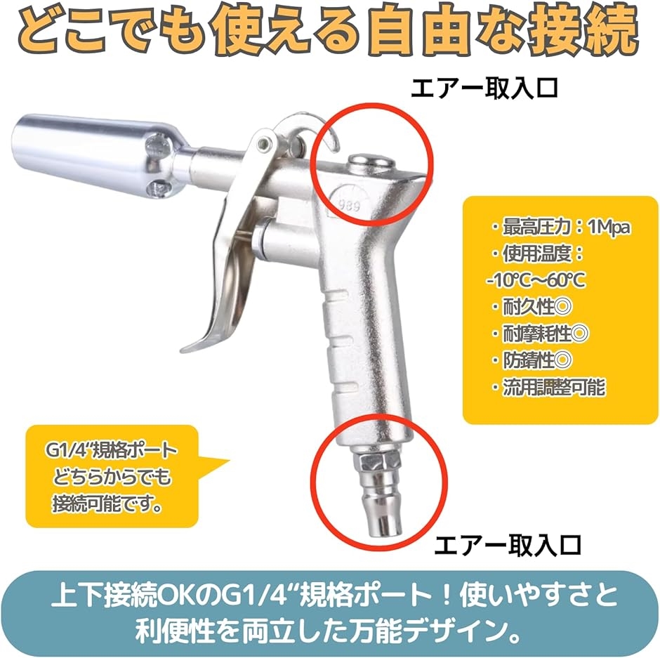 コンプレッサー　エアーガンセット エアアクセサリー 24個セット エアブローガンキット 1/4