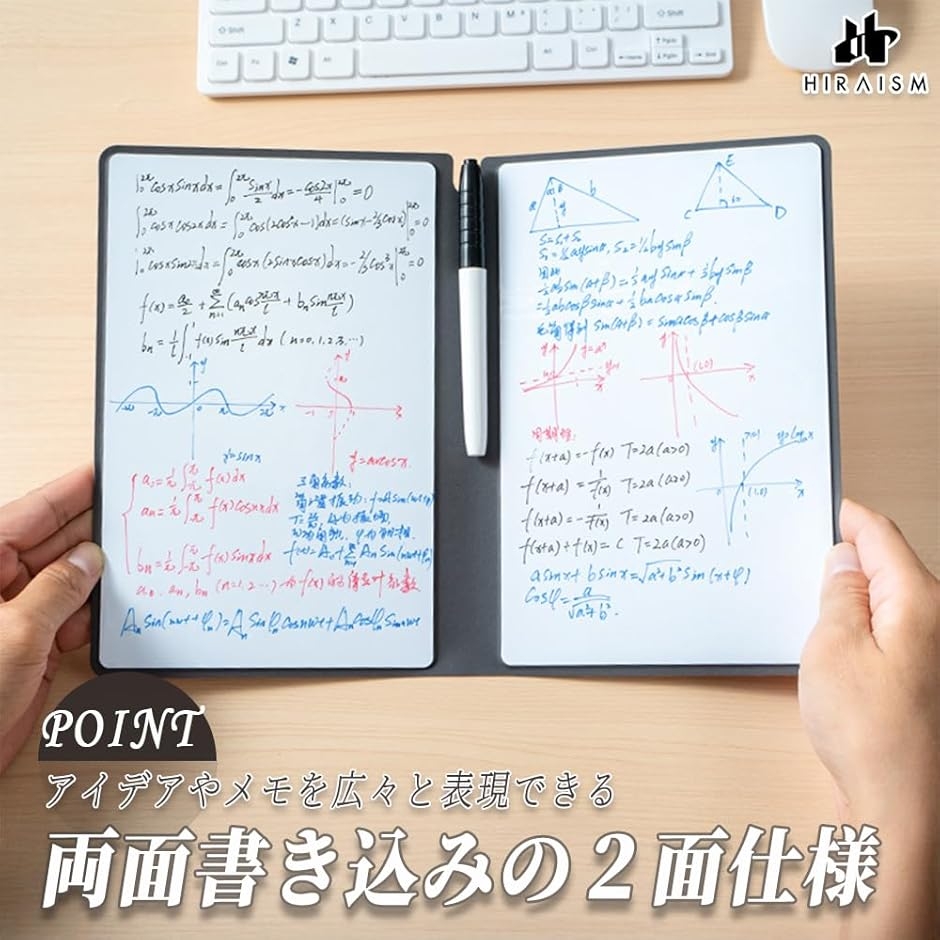 ポータブル ホワイトボード ミニ 折り畳み式 ノート 手書きメモ お