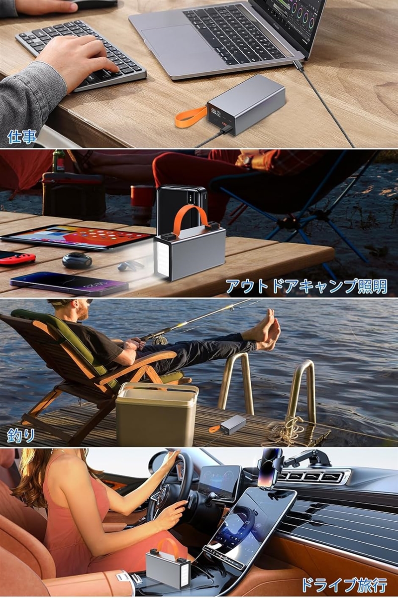 86000mAh 140W モバイルバッテリー 大容量 4台同時急速充電 各種機器