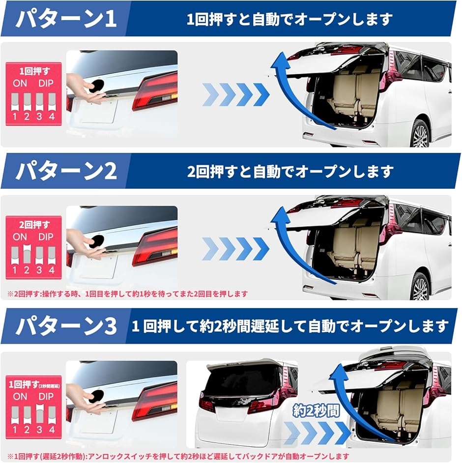 互換品】VLOOKEE アルファード 30系 パワーバックドアオープン
