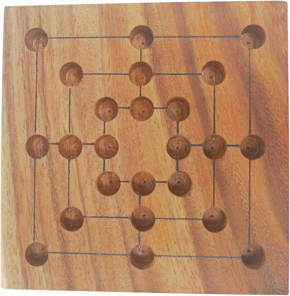 ナインメンズモリス 木製 ボードゲーム Nine Men's Morris Wooden Game