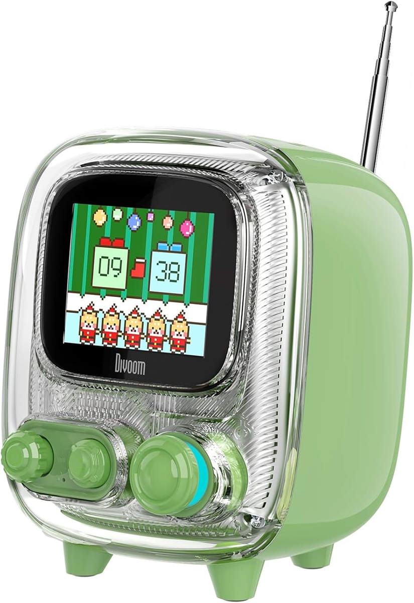 Tiivoo 2 ワイヤレススピーカー 強化された低音 レトロテレビ型