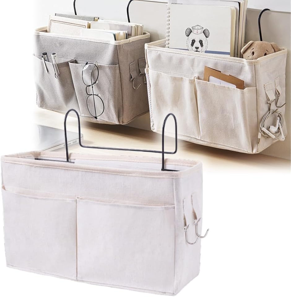 �x�b�h�T�C�h ���[ �������� �݂艺�� �����|�� �t�b�N�t�� �|�P�b�g ���b�N �e�B�b�V�� (�z���C�g,  30x11x18.5�icm�j)