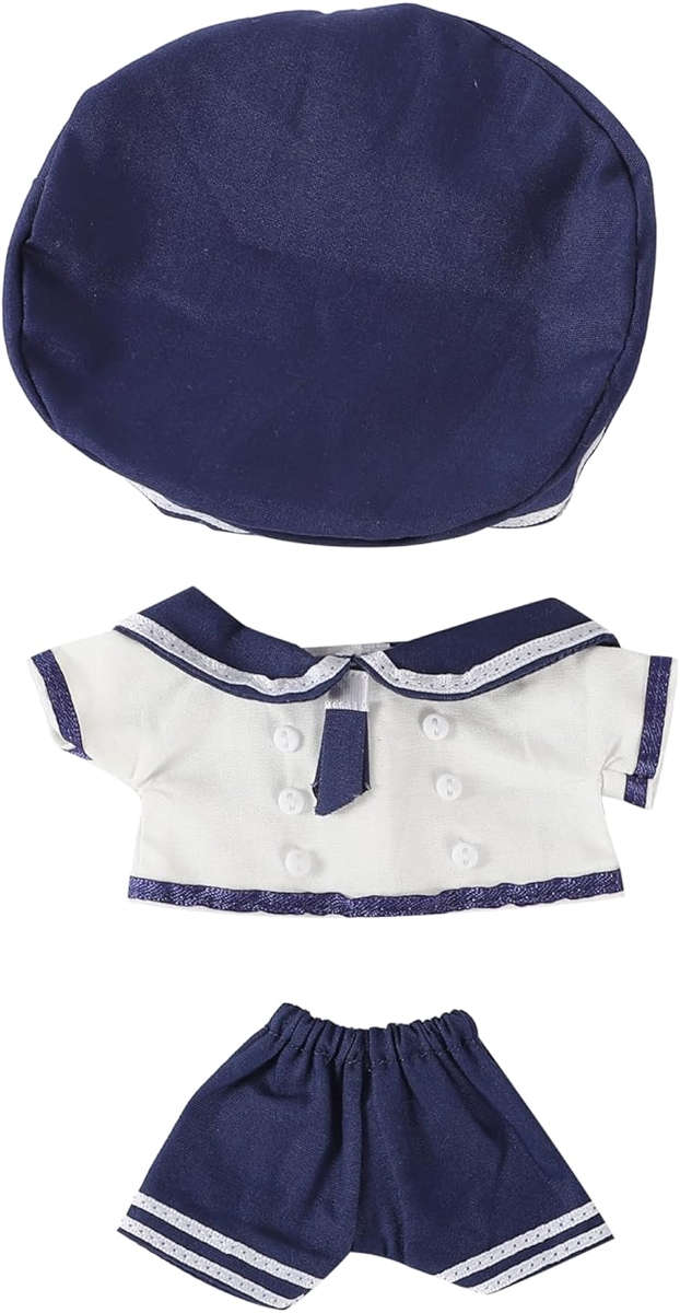 8#616 20cmぬい服(無属性) ハンドメイド サックス×WH 8#616 20cmぬい服(無属性) ハンドメイド サックス×WH 8#616 20cm
