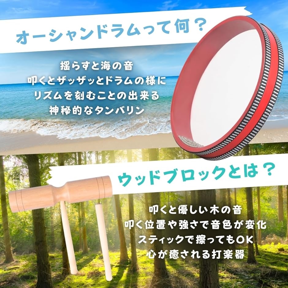 オーシャンドラム ウッドブロック 楽器 波の音 パーカッション 効果音