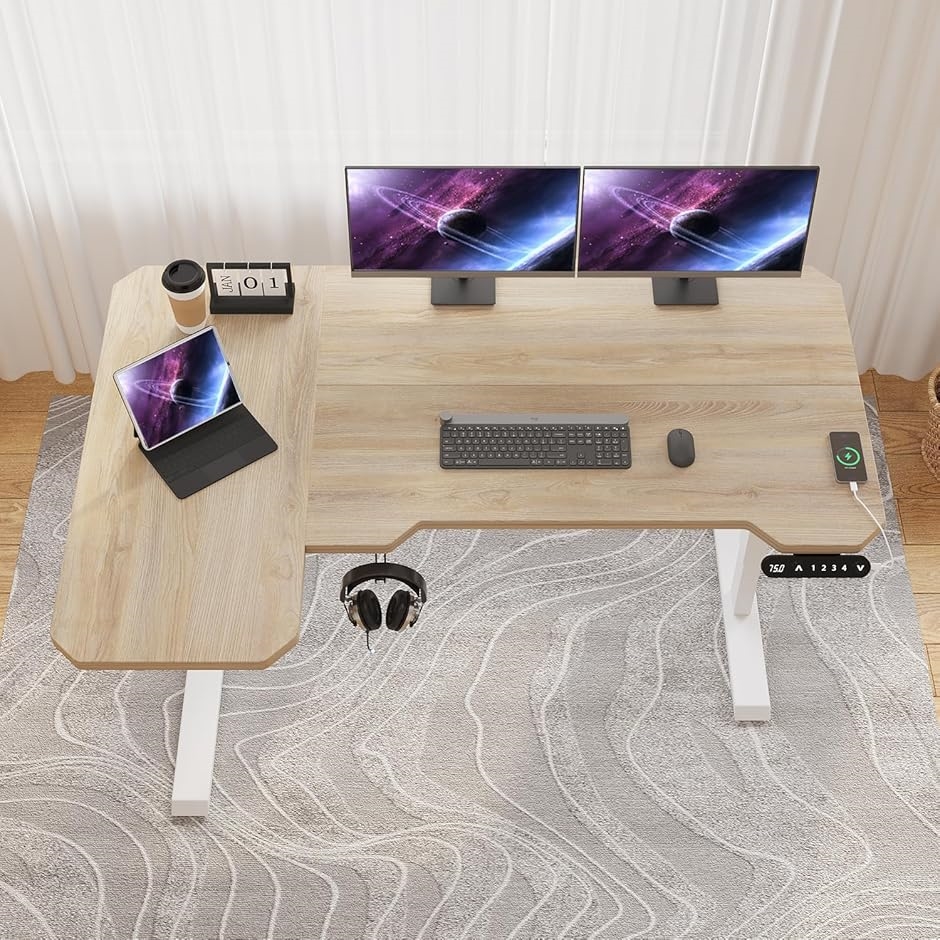 電動昇降デスク 机 電動式 パソコンデスク 電動昇降式スタンディング