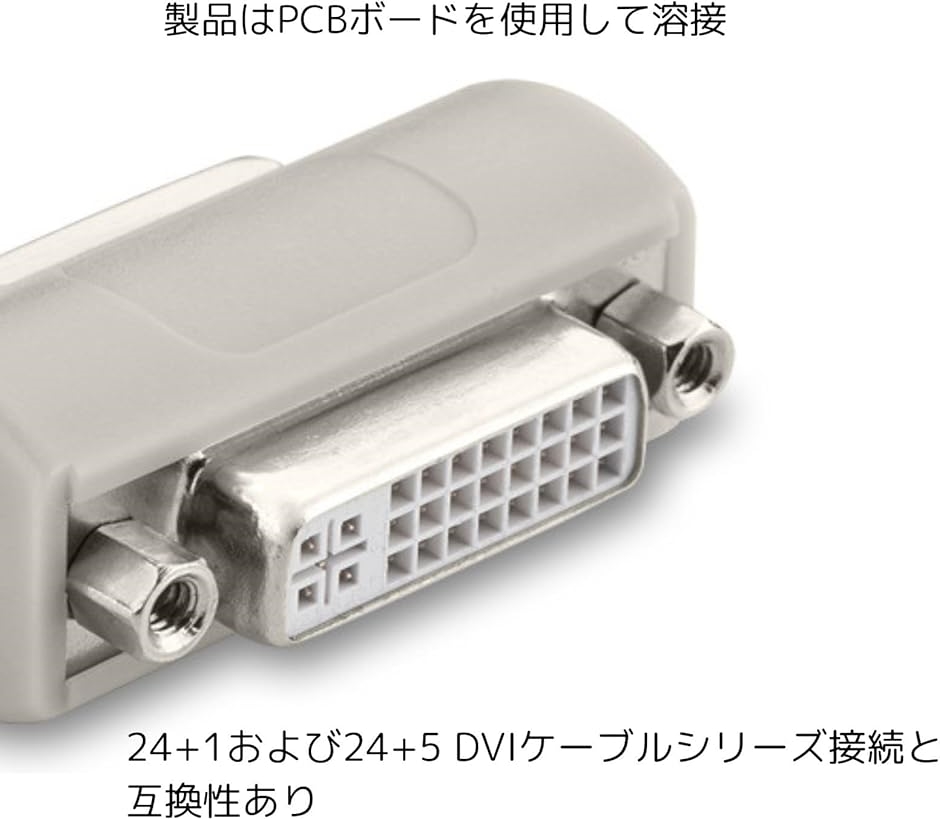 DVI 変換 延長 アダプター DVI-I 24+5 メス to 中継 コネクター デジタル 29pin プラグ 小型の画像