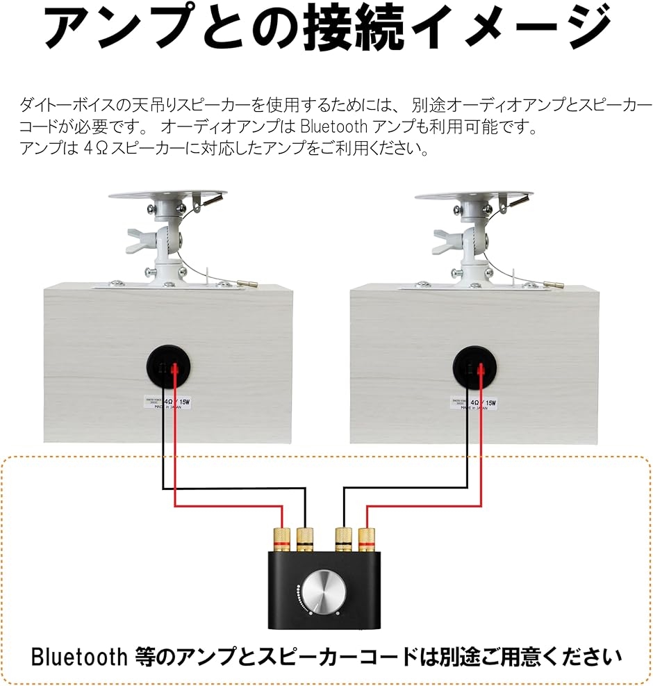 ダイトーボイス 天吊りスピーカー DVT-WD1 シングルスピーカー壁掛け