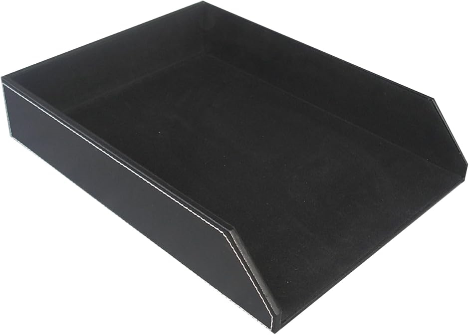 ॱ 쥿 A4 ȥ졼 쥿ȥ졼 PU쥶 Ǽ(֥å,  Ĺ34cm x 27cm x ⤵6cm)