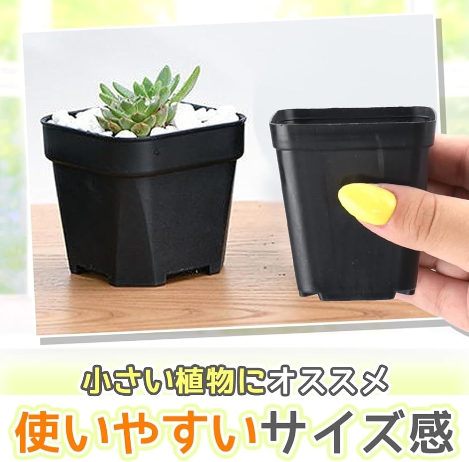 苗ポット 植木鉢 50個セット プラスチック 大容量 排水穴 通気性 育苗 家庭菜園 MDM(ブラック, 5.5cmx5.5cmx6cm) :  2b9480yx84 : スピード発送 ホリック - 通販 - Yahoo!ショッピング