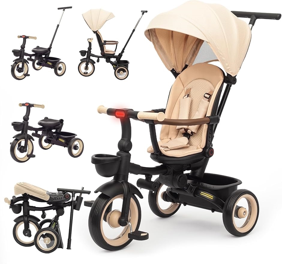 ⭐️新品⭐️多機能三輪車【イエロー】 7in1 折りたたみ 安全設計1歳〜5歳 楽天市場】子供用三輪車 7in1 三輪車 ステップ付き 折りたたみ