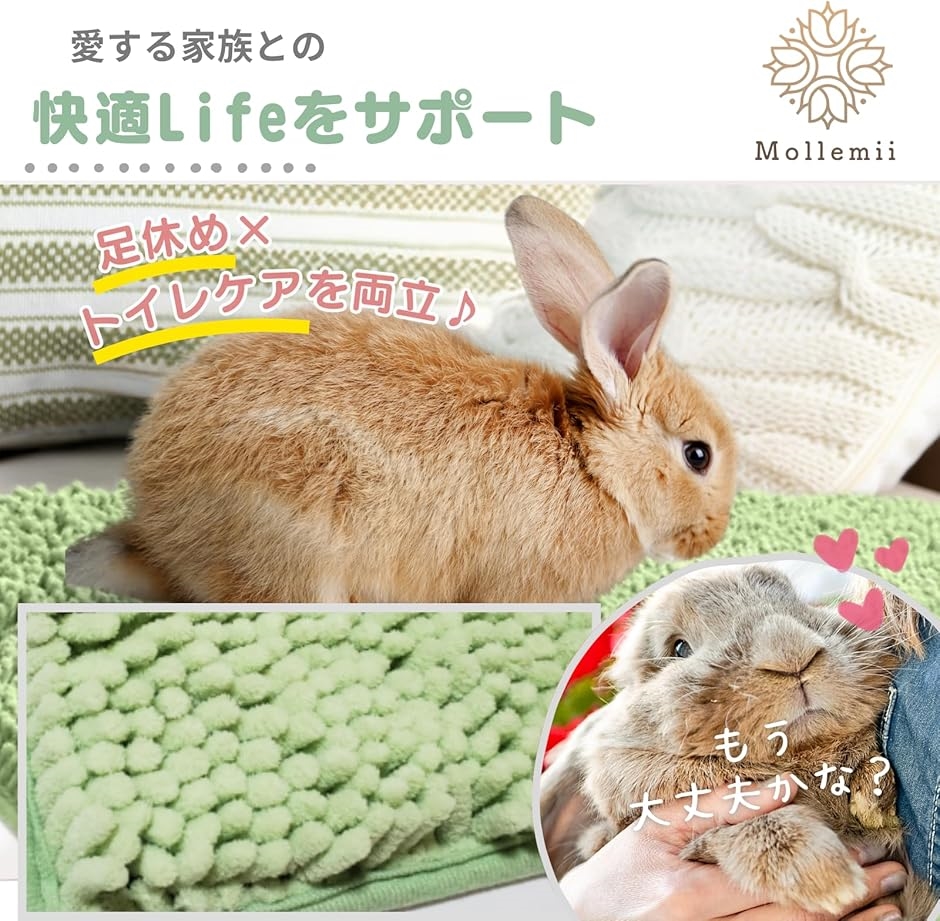 うさぎ マット トイレ ソアホック 洗濯機OK 足休め＆トイレケアを両立