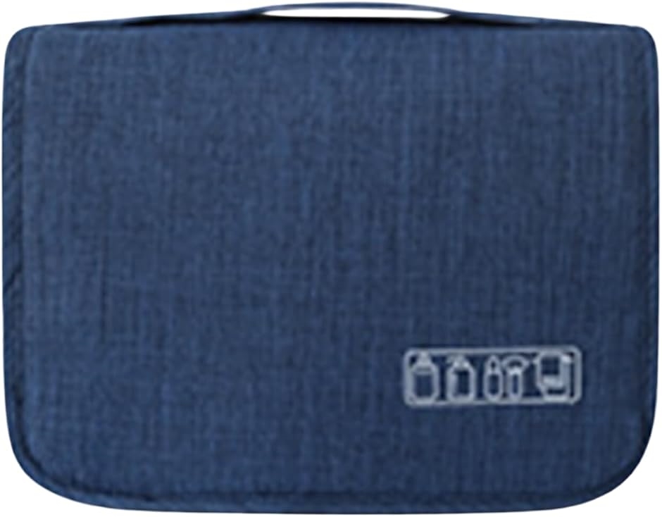 トラベルポーチ 吊り下げ 大容量 トイレタリーバッグ 洗面用具 防水 旅行用ポーチ トラベルバッグ 旅行グッズ フック付き( ブルー)