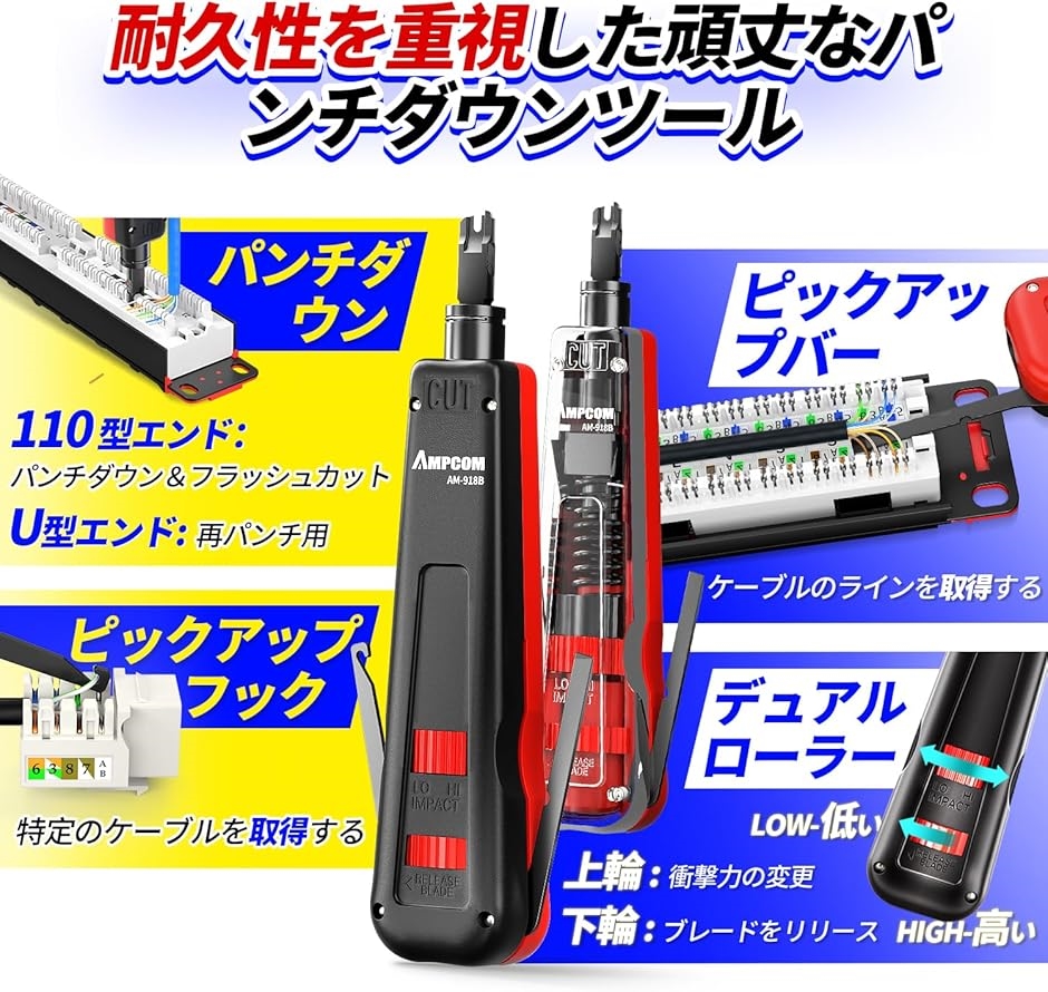 LANケーブル自作工具キット 7点工具セット圧...の詳細画像2