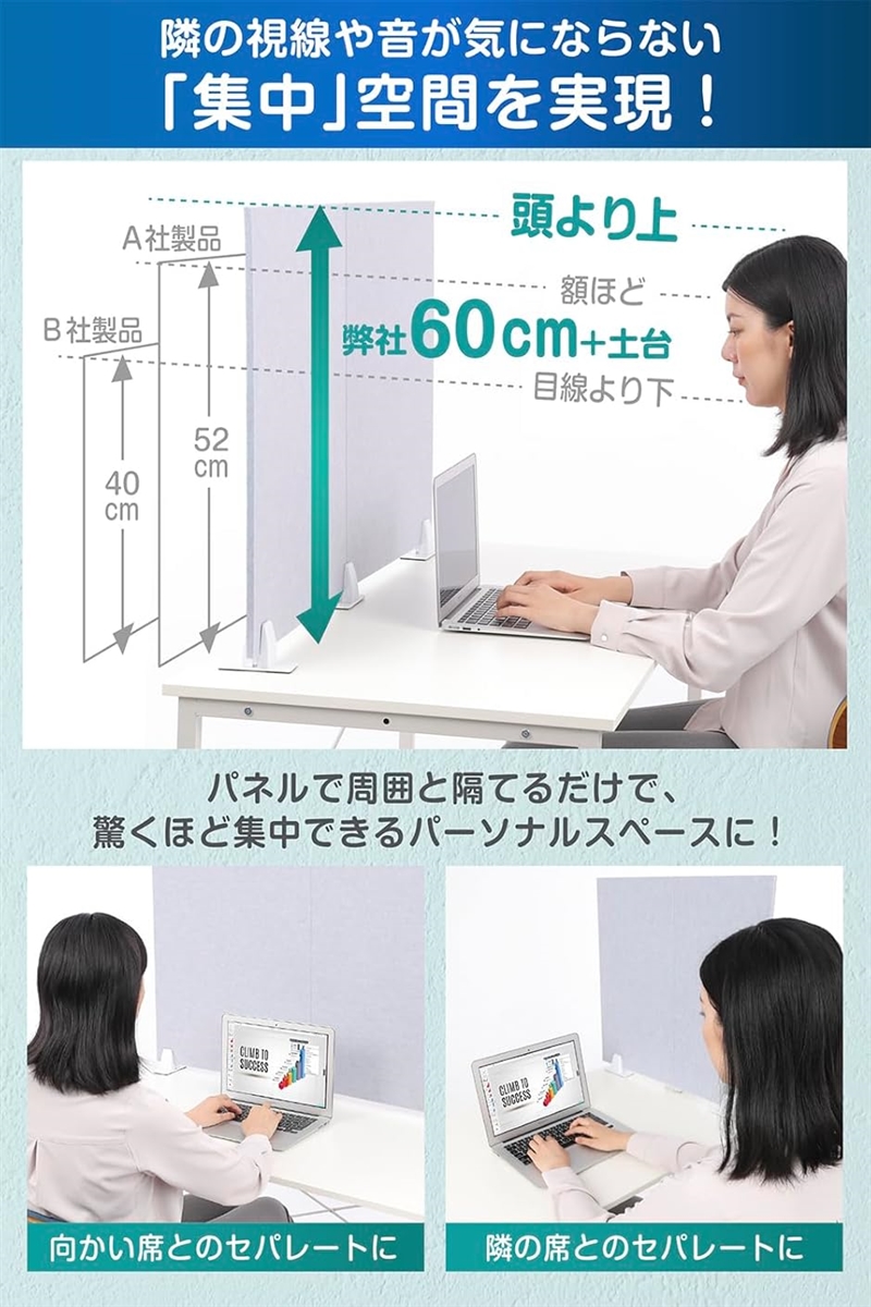 卓上パーテーション 防音 吸音 デスクパネル ...の詳細画像2
