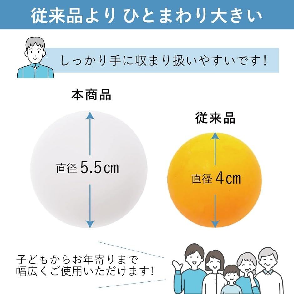 アウプル 大きい ピンポン玉 55mm おもしろおもちゃ 卓球 (白18個