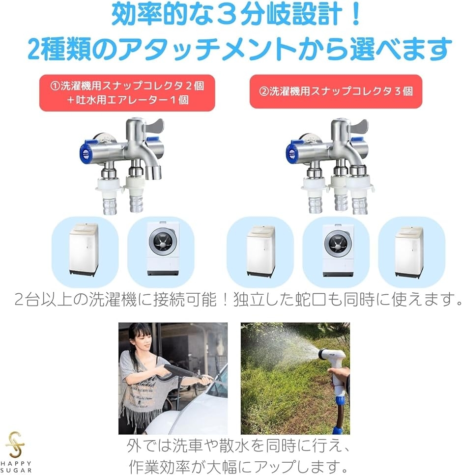 分岐水栓 蛇口 水道栓 洗濯機用 食洗機 外水...の詳細画像1