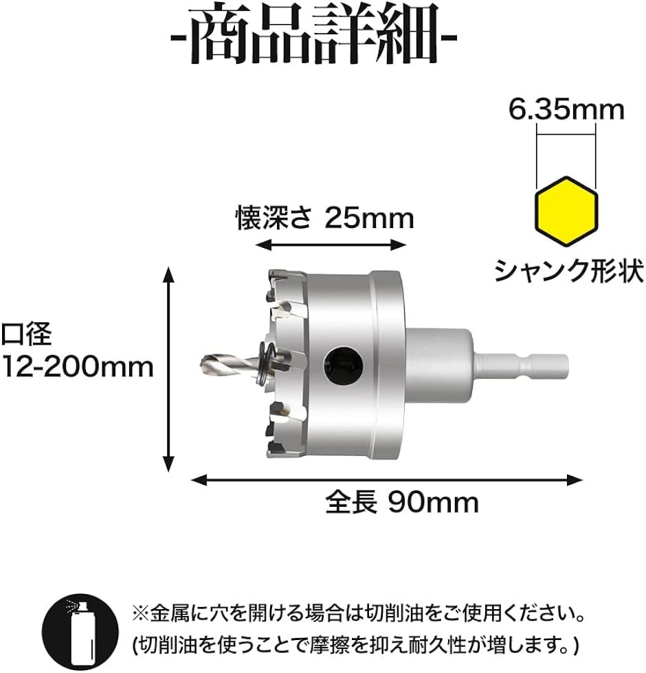 未使用 超硬ホールソー 16本セット 六角軸6.35mm インパクトドライバー対応 六角軸 超硬ホールソーセット 16本セット16