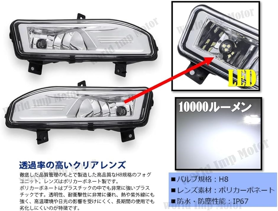日産 用 リーフ ZE1 LED フォグランプ フロント 左右 フルセット