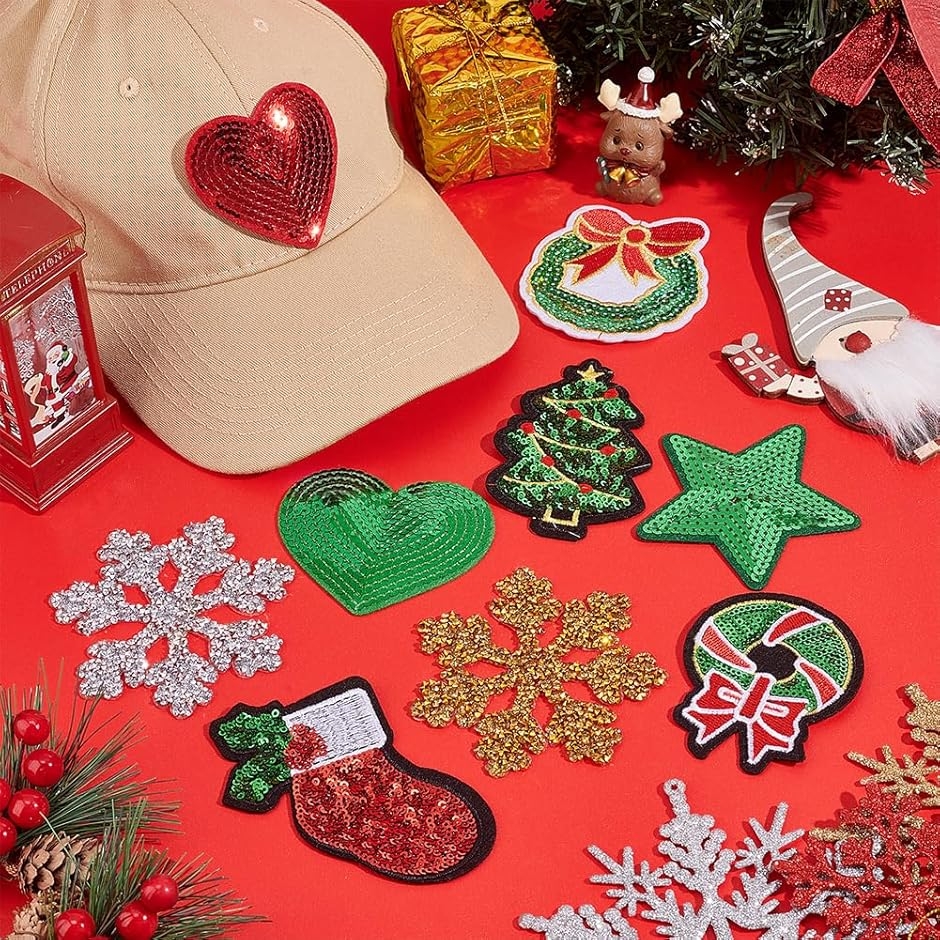 30枚セット クリスマス装飾刺繍アイロンワッペ...の詳細画像4