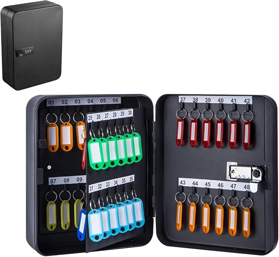 �L�[�{�b�N�X �_�C������ �����[ �X�`�[���� ���O �Ǌ|�� �I�t�B�X �h�� (�u���b�N,  48�{�� 25x20x9cm(�Ԃ̃L�[�ɂ͕s)