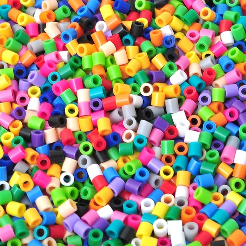 アイロンビーズ セット 大容量(ミックスカラー 500g 1袋(約8000粒),  直径5mm 高さ5mm)