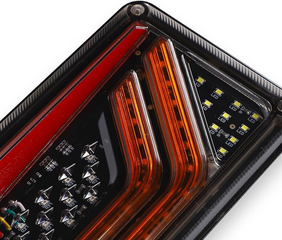 V字型 トラック LED テールランプ 左右セット 流れる シーケンシャル ウインカー 24V チューブ ふそう 日野 等( 33cm)｜horikku｜06