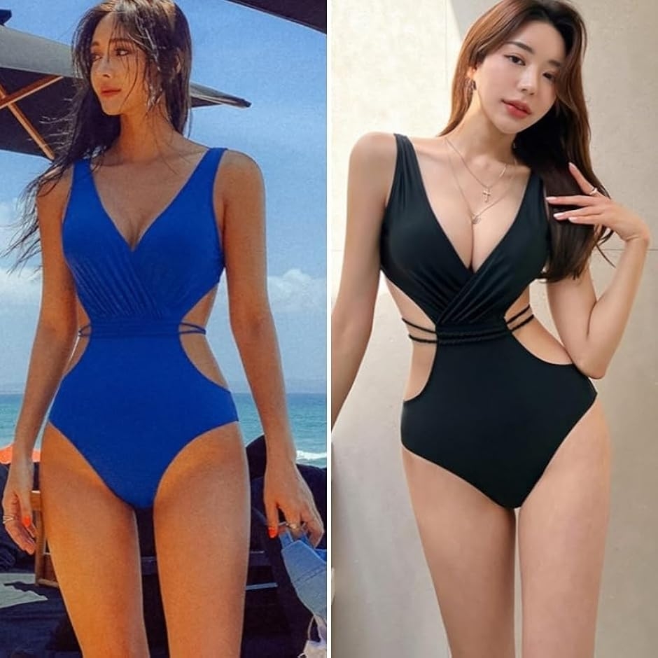 モノキニ 水着 ワンピース ビキニ スイムドレス カシュクール vネック