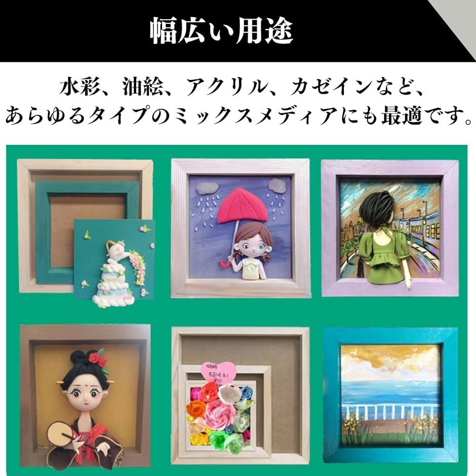 ウッドキャンバスボード 木枠 キャンバス画材 木製パネルボード