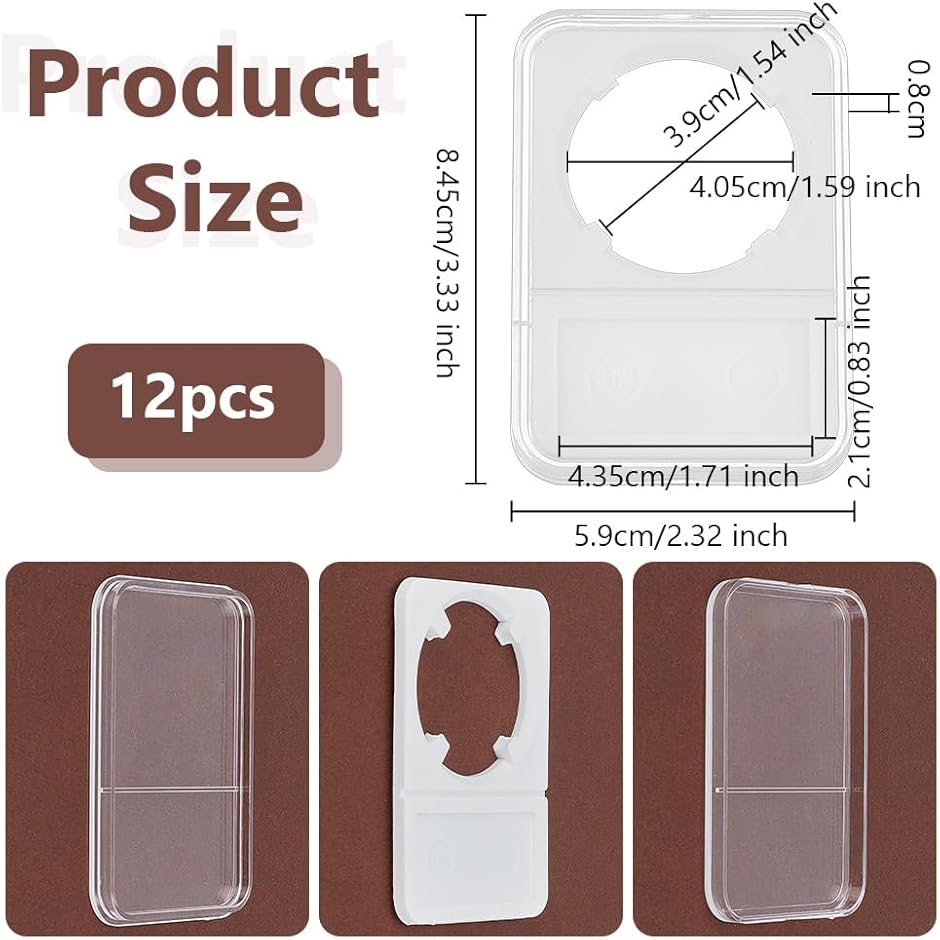 12個 記念硬貨 ケース プラスチック コインケース ディスプレイ 収納 コイン収納 コインホルダー コレクター用 クリア( 39mm)