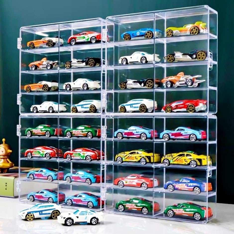 トミカケース ミニカー 収納 1/64 アクリル ディスプレイ