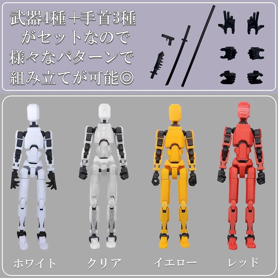 ロボット フィギュア アクション プラモデル 3D モデル人形 多関節