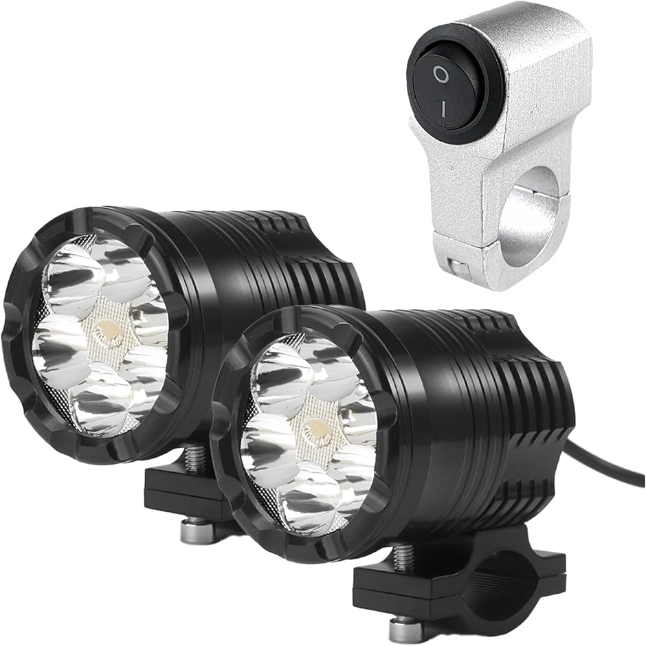 バイク フォグランプ led 60w デイライト ナンバー灯 ヘッドライト