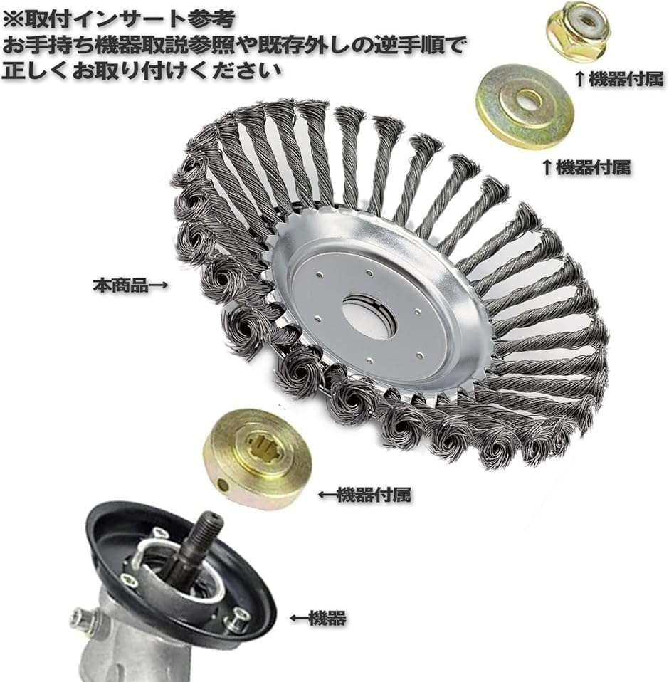 草刈機 芝刈機 刈払機 スチール ワイヤー ブ...の詳細画像5