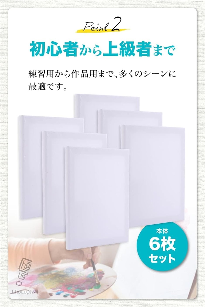 ミニキャンバス 画材 絵画 水彩画 油絵 6個 セット 30cmx40cm