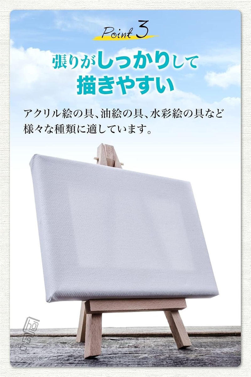 ミニキャンバス 画材 絵画 水彩画 油絵 6個 セット 30cmx40cm