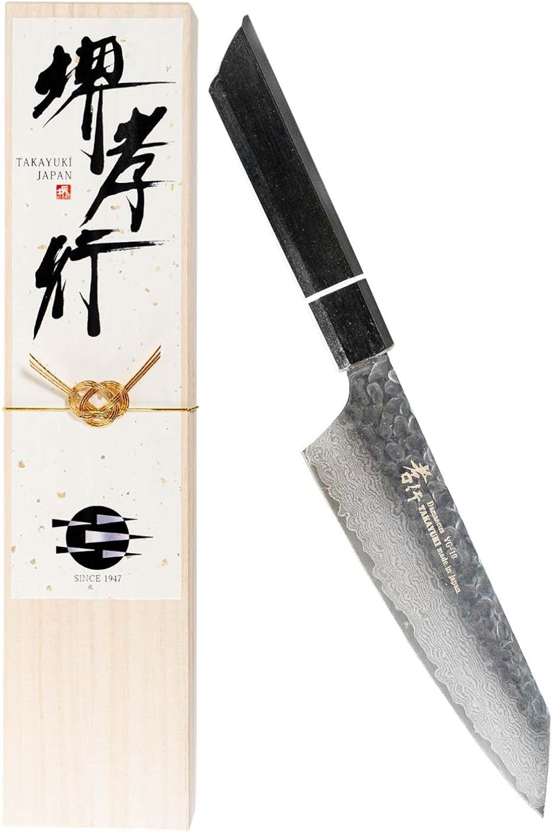 堺孝行 ダマスカス 三徳包丁 170mm V金10号 鏡面加工 万能包丁 Amazon｜堺孝行 【プロの料理人が愛用する包丁ブランド