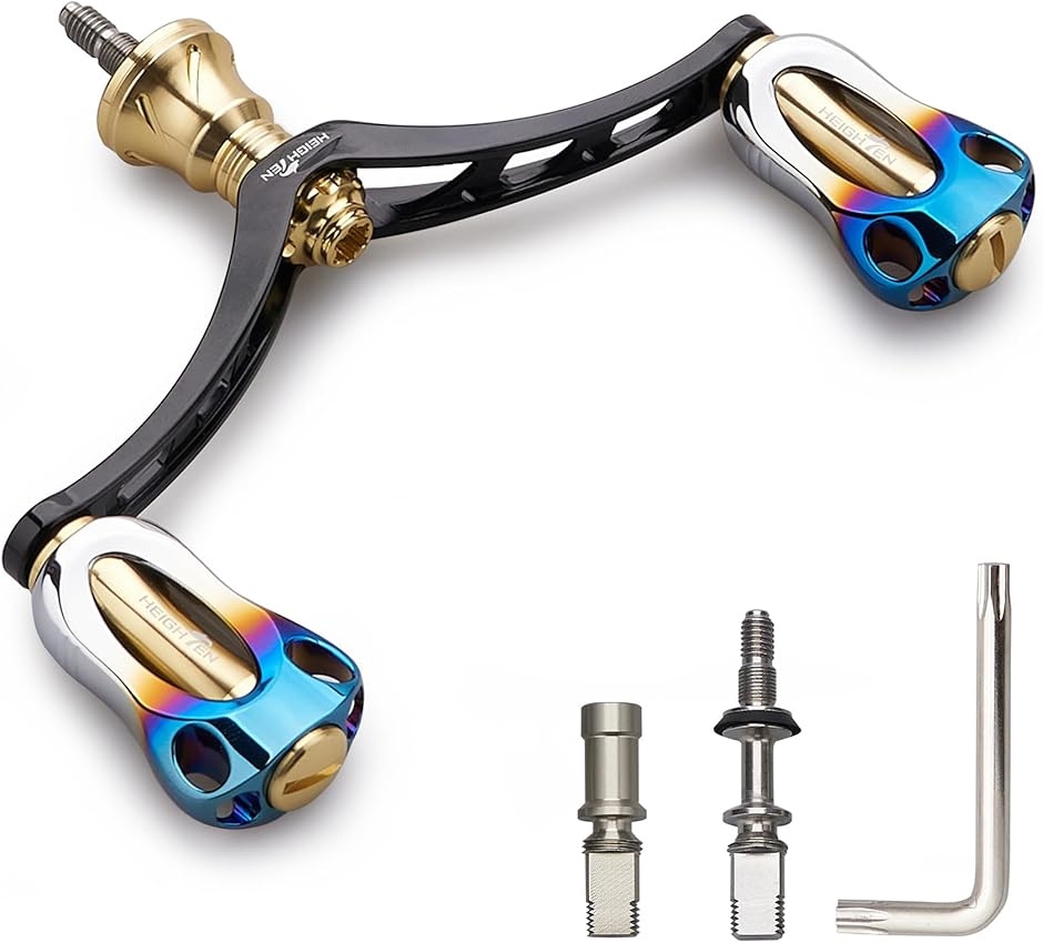 シマノ　カスタムハンドル 98mm リール ハンドル 22mm ノブ 搭載 シマノ ダイワ 通用 スピニング