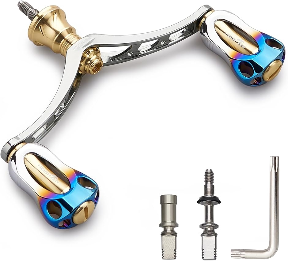 98mm リール ハンドル 22mm ノブ 搭載 シマノ ダイワ 通用 スピニング