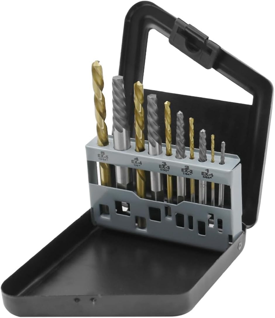 逆タップ エキストラクター セット ボルト抜き 工具 10本入り