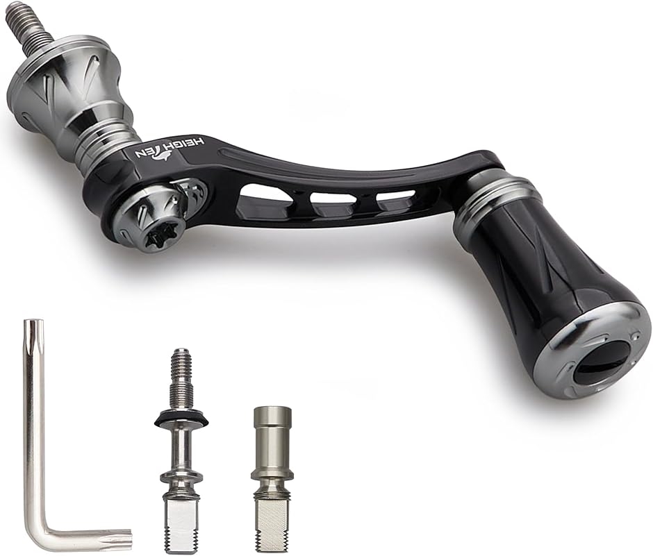 シマノ　リールハンドル 可変 リール ハンドル 19mm アルミ ノブ 搭載 シマノ ダイワ 通用