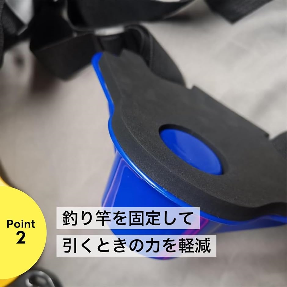 フィッシングサポートベルト ウエストバンド ファイティングベルト 負担軽減 腰(ブルー, 標準) 関連画像3